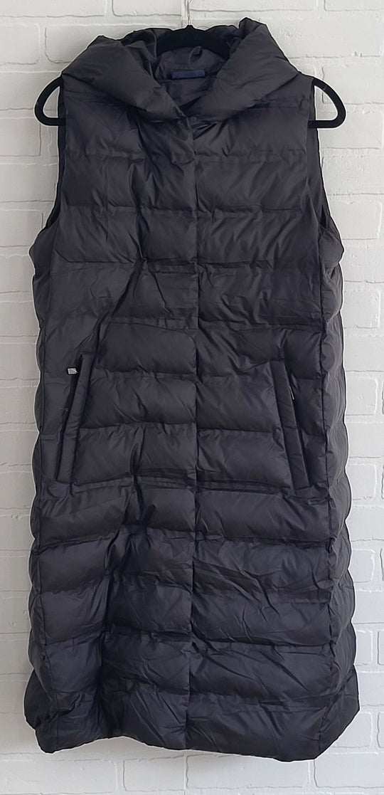 Long Puffy Vest Hoodie