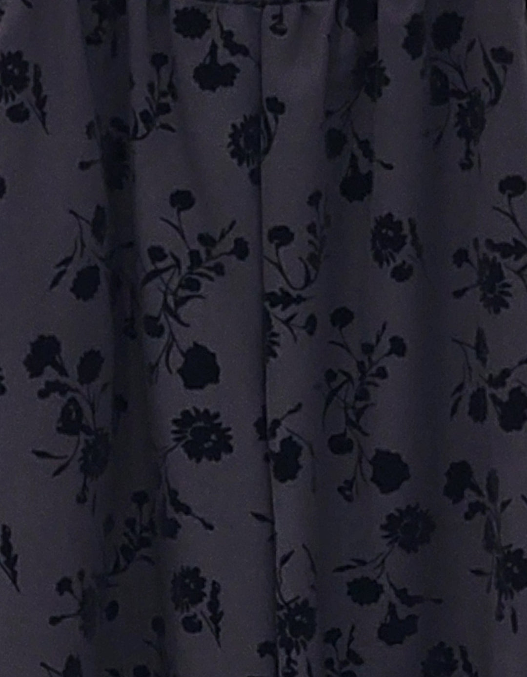 Wide Leg Trousers with  Floral Velvet