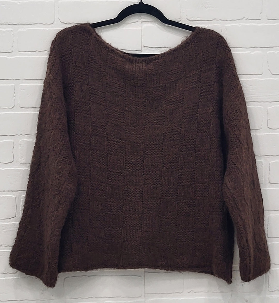 Charisma Cozy Basketweave Knit Sweater – Cream