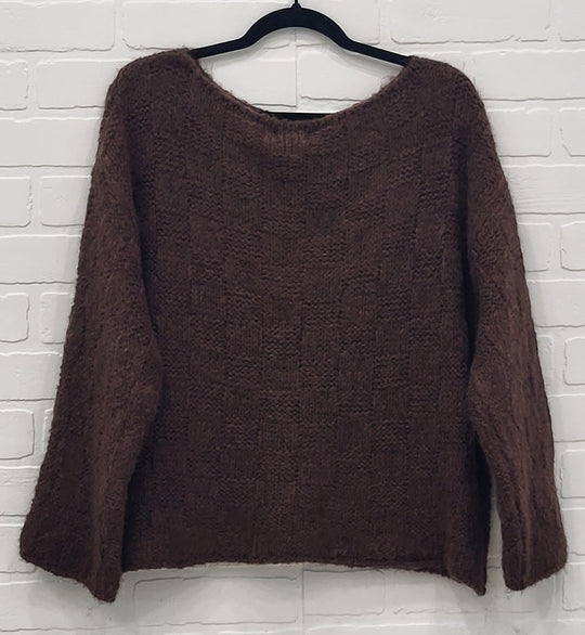 Charisma Cozy Basketweave Knit Sweater – Cream