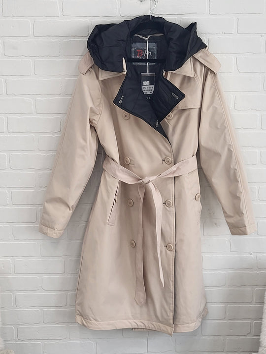 Bilin Quilted HoodieTrench Coat