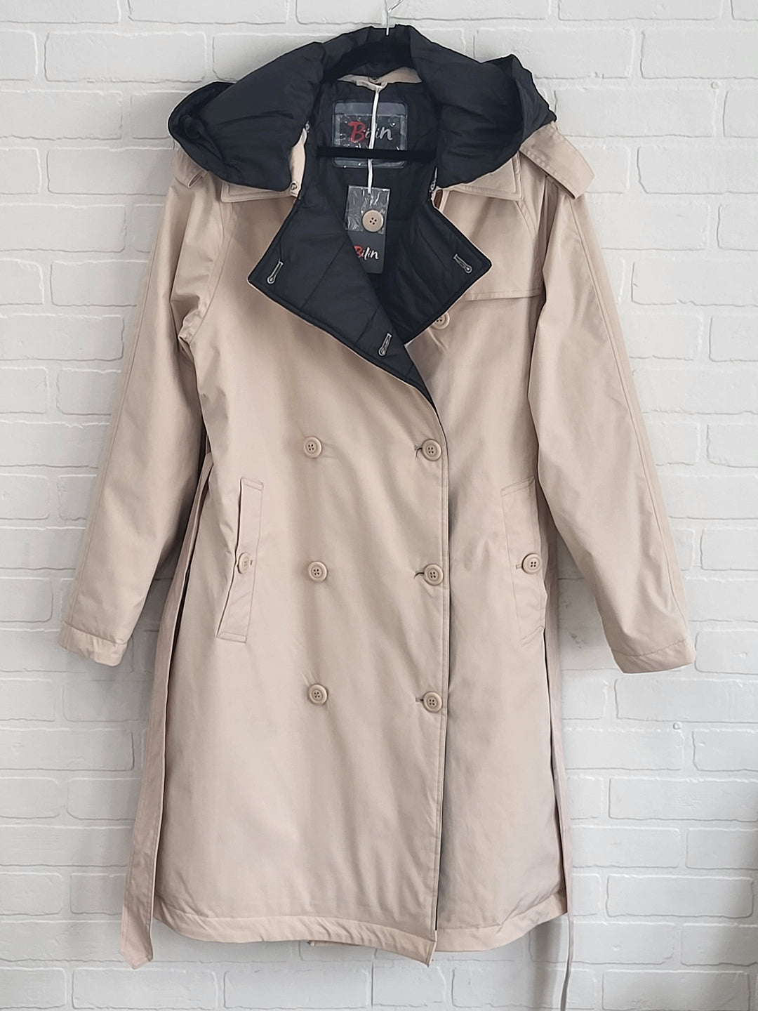 Bilin Quilted HoodieTrench Coat