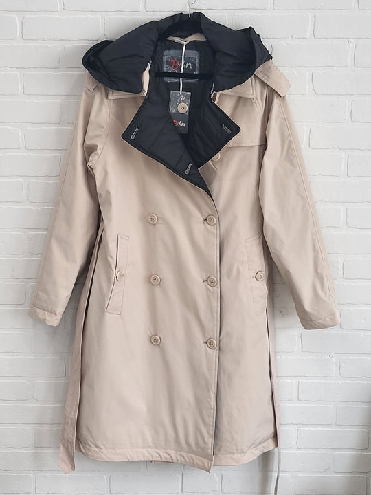 Bilin Quilted HoodieTrench Coat