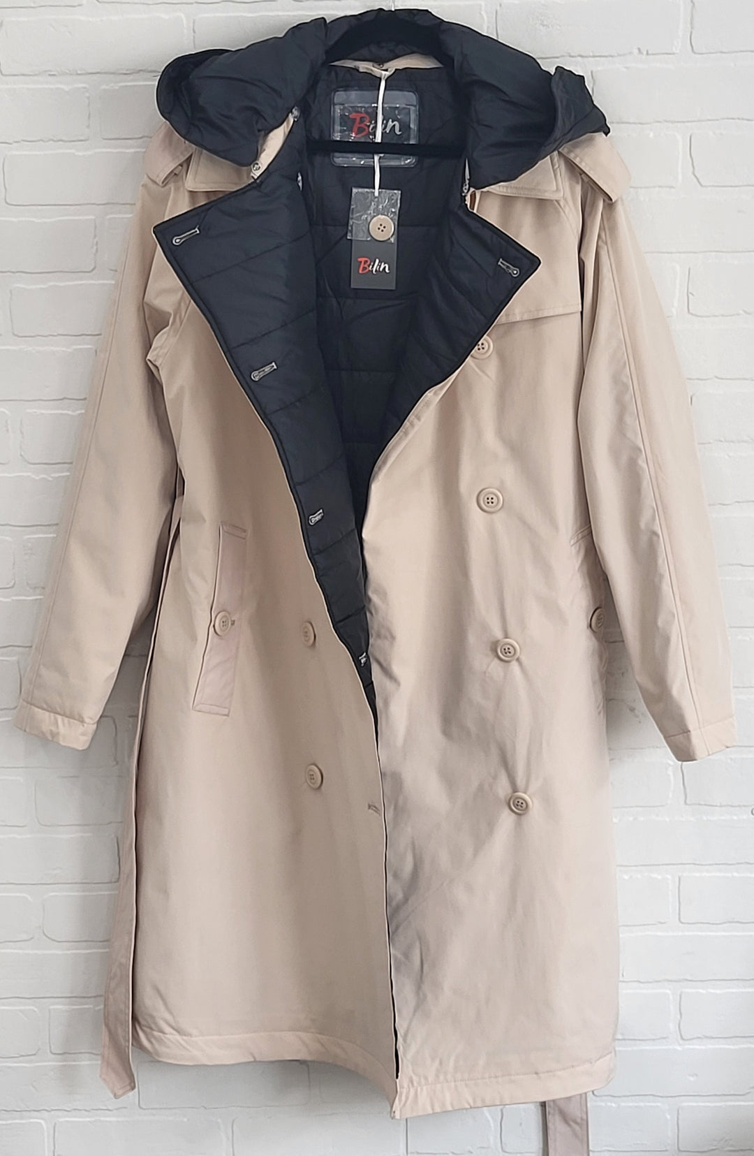 Bilin Quilted HoodieTrench Coat