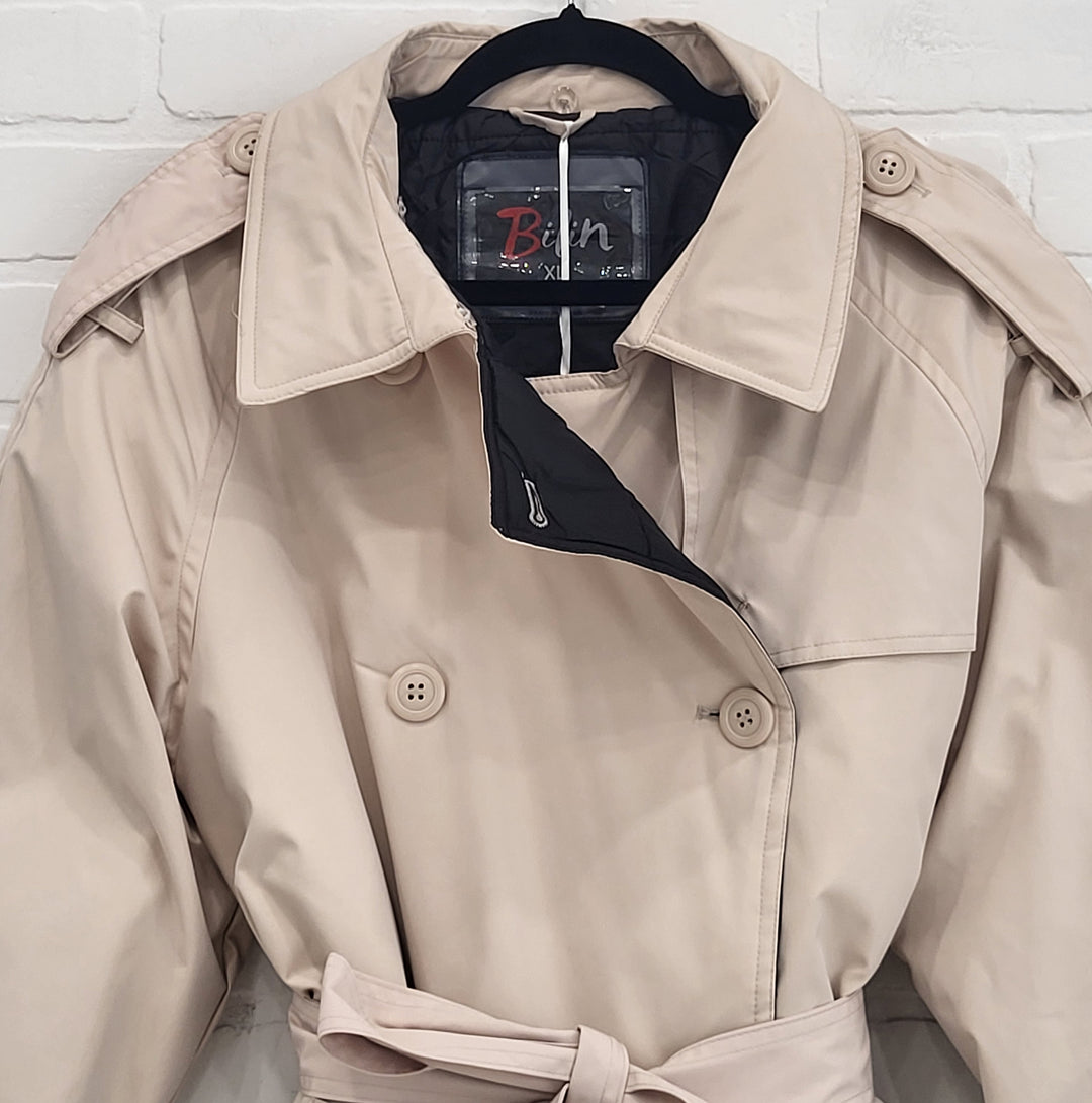 Bilin Quilted HoodieTrench Coat