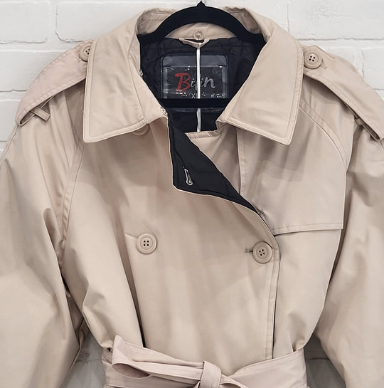 Bilin Quilted HoodieTrench Coat