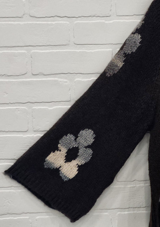 Chic Floral Knit Sweater (New colours just arrived )