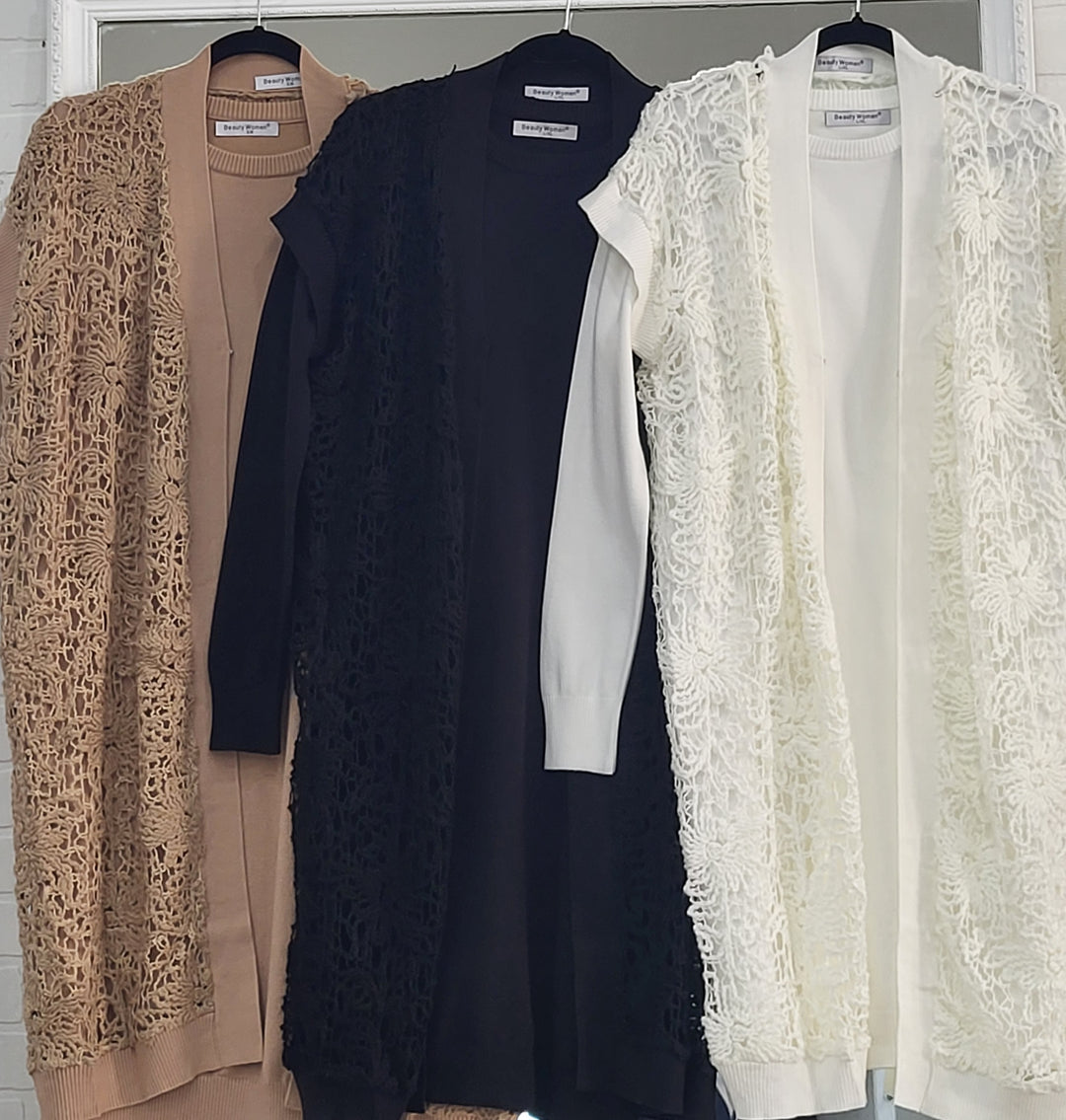 Beauty Women Elegant Lace Knit Layered Dress
