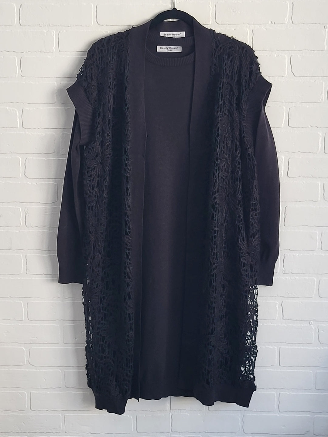 Beauty Women Elegant Lace Knit Layered Dress
