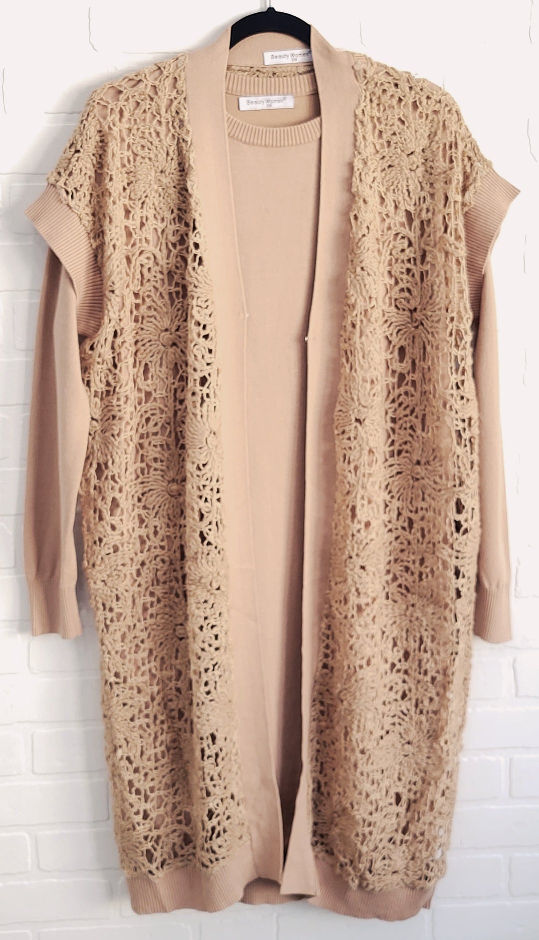 Beauty Women Elegant Lace Knit Layered Dress