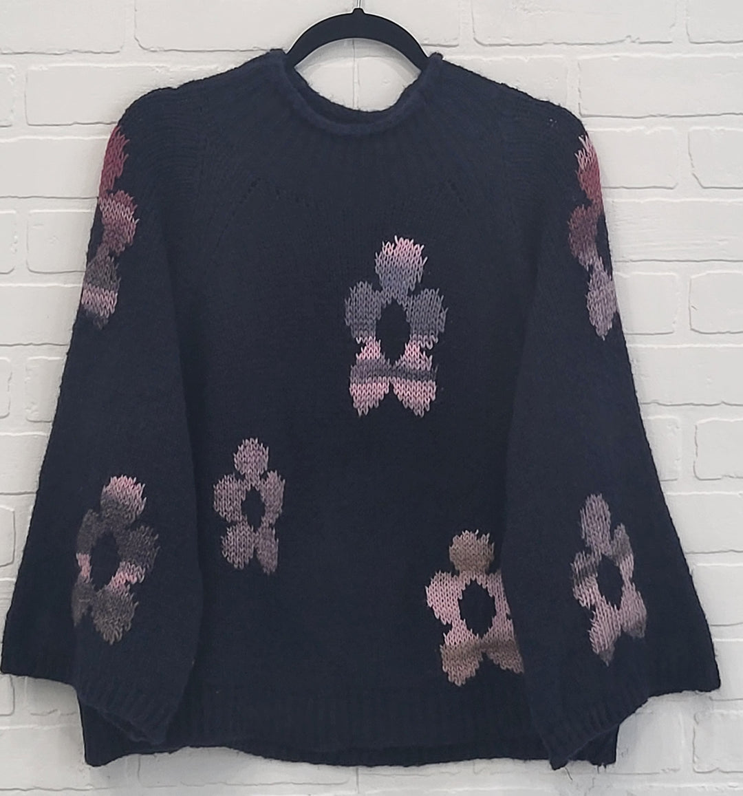 Chic Floral Knit Sweater (New colours just arrived )