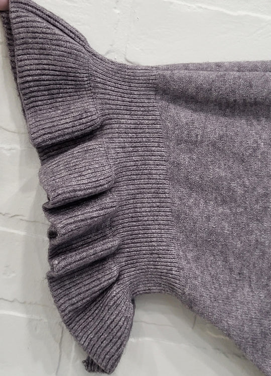 Ruffle Batwing Knit Top