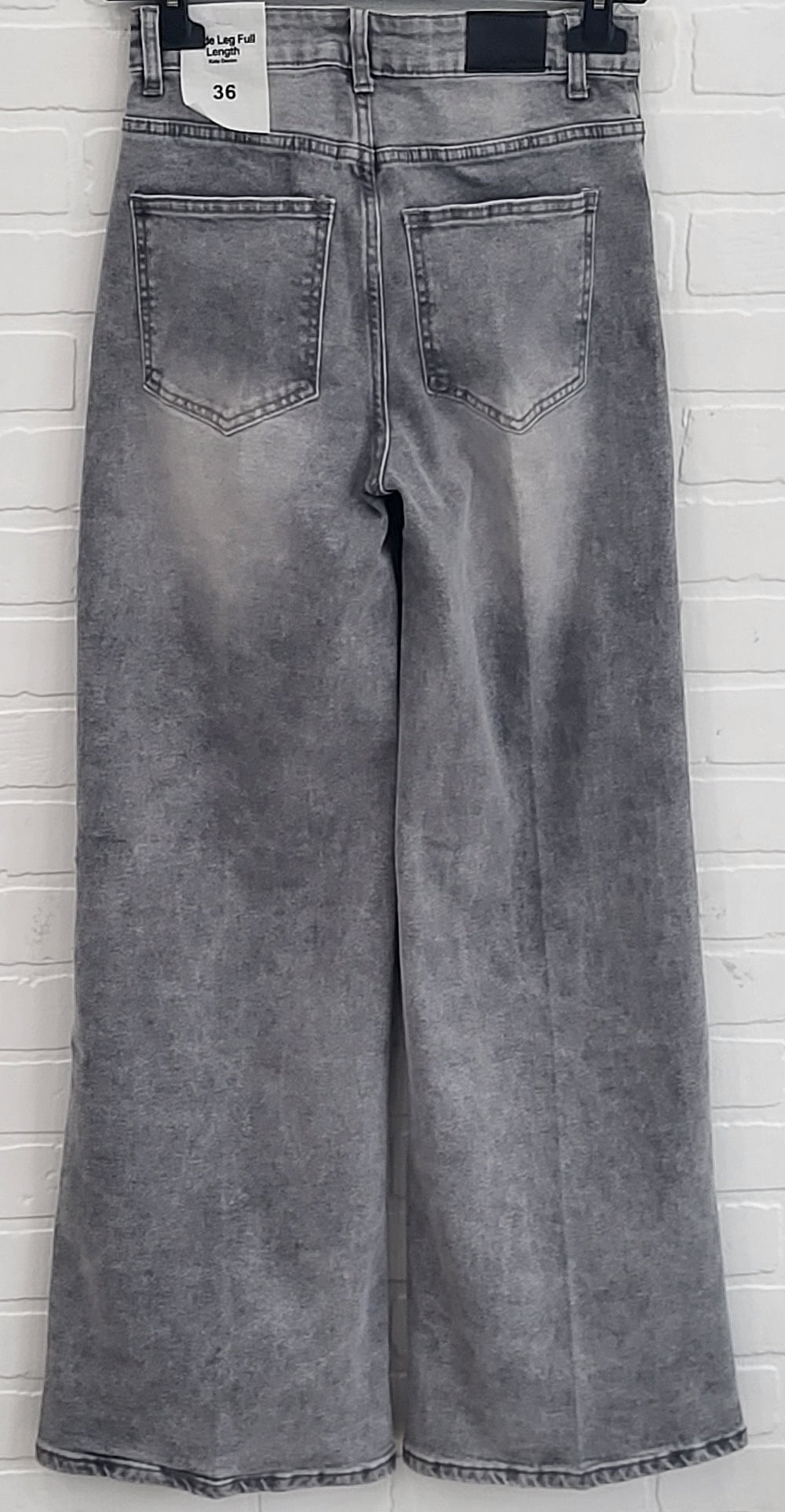 Kate Grey Denim Wide Leg Full Length Jeans