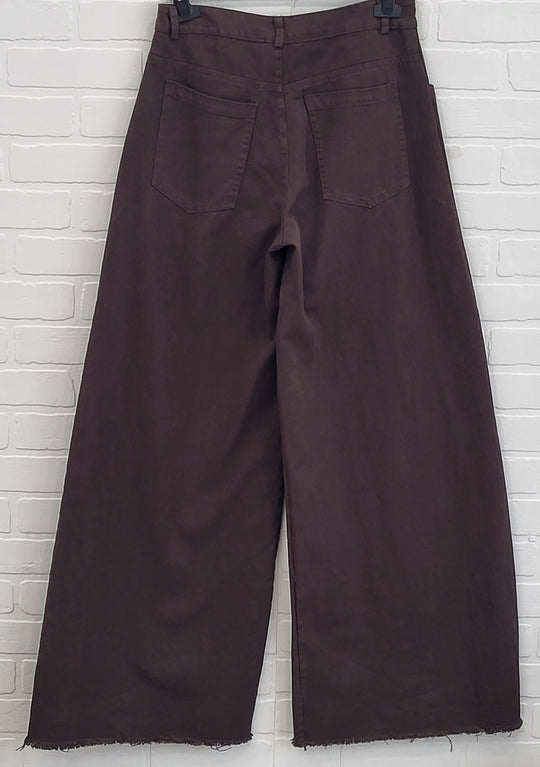 Mihos Wide Leg Pants Raw Bottom
