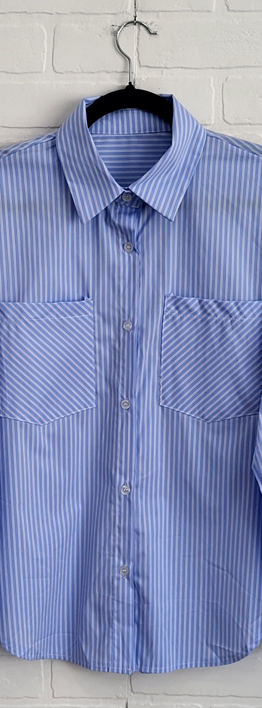 Portofino Blue Stripe Cotton Shirt