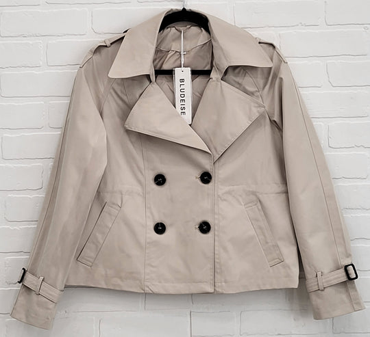 Bludeisie Cropped Trench Jacket