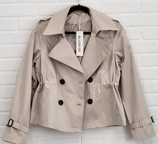 Bludeisie Cropped Trench Jacket