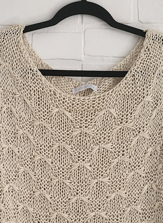 Toscana Textured Cotton Knit Top