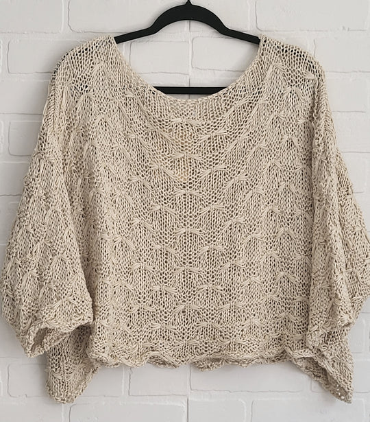 Toscana Textured Cotton Knit Top