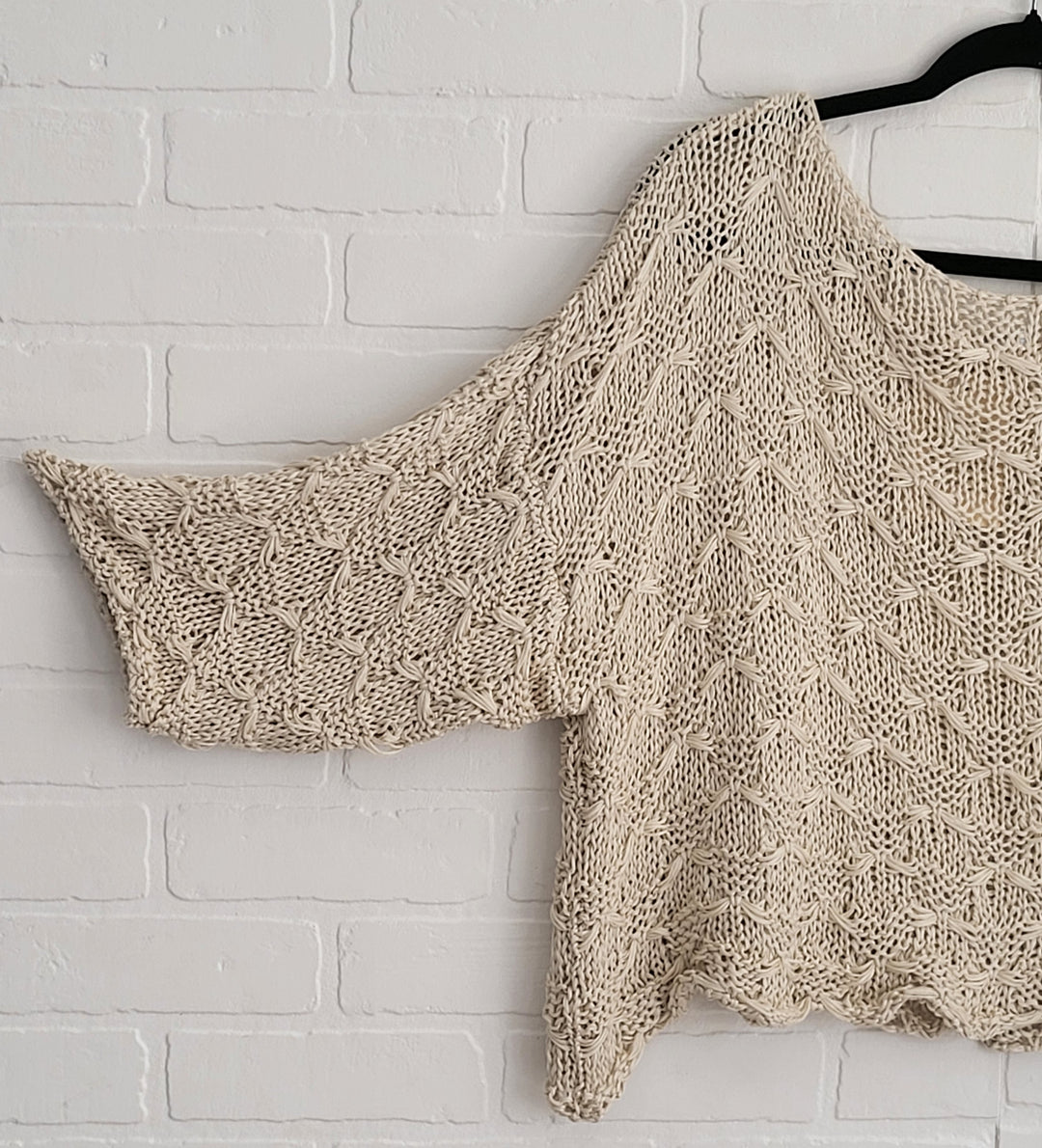 Toscana Textured Cotton Knit Top