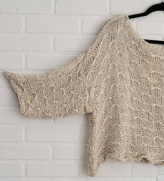 Toscana Textured Cotton Knit Top