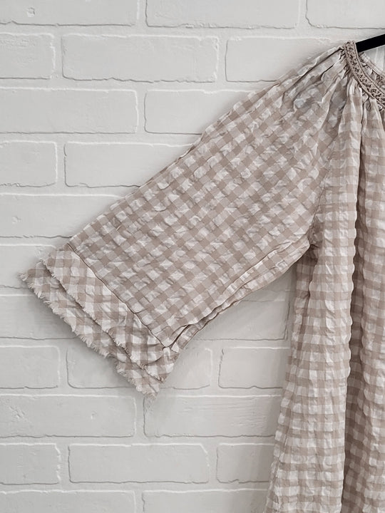 Amalfi Cotton Check Blouse