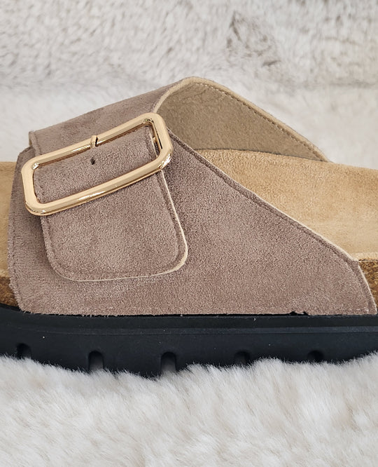 Cork Sole Sandals with Adjustable Buckle Strap