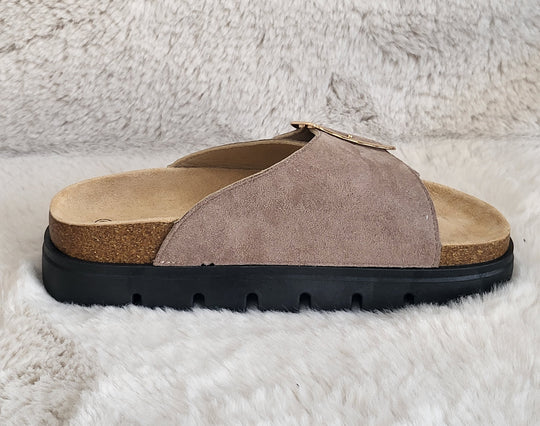 Cork Sole Sandals with Adjustable Buckle Strap