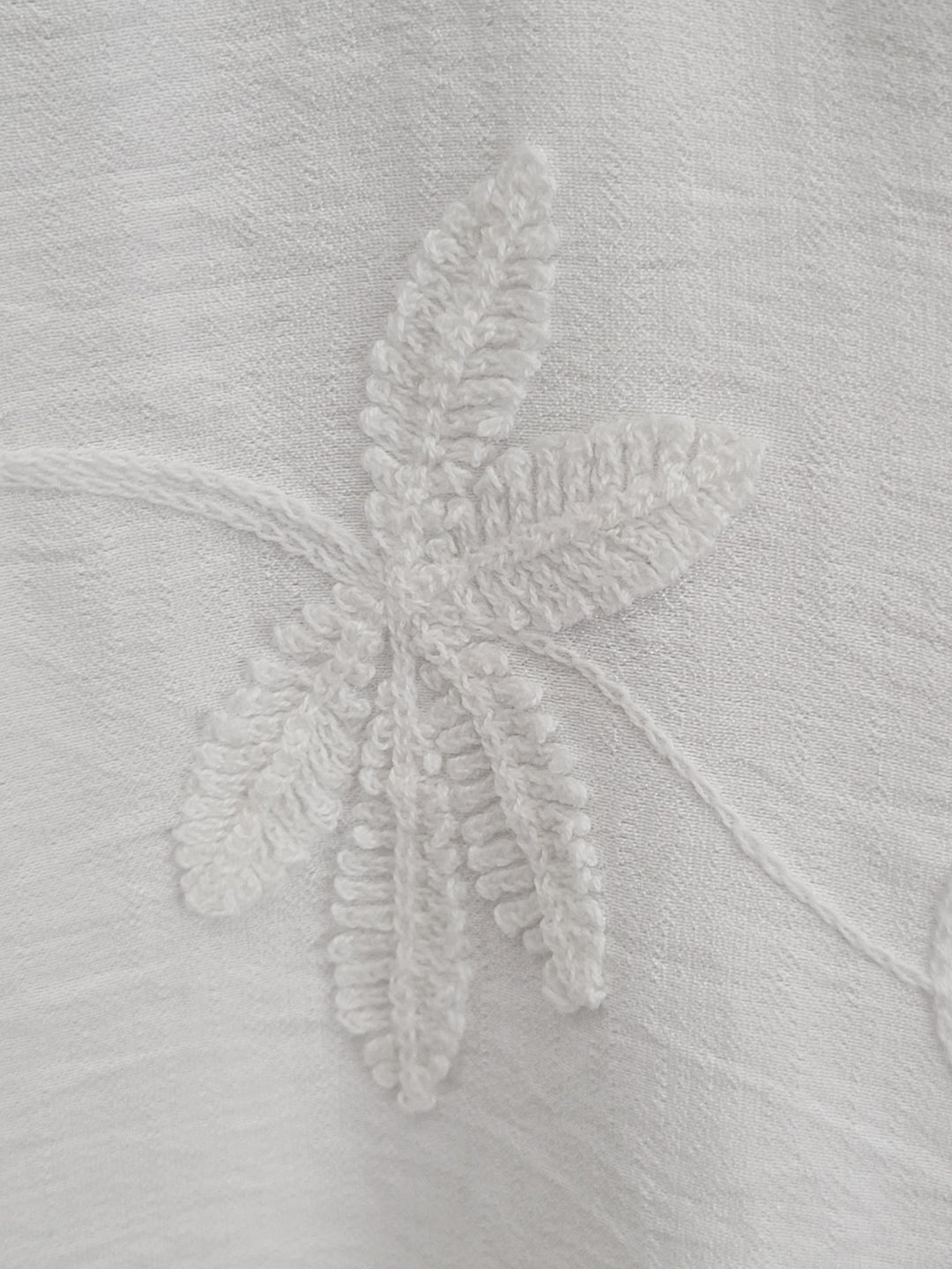 Capri Embroidered Cotton Hoodie Top