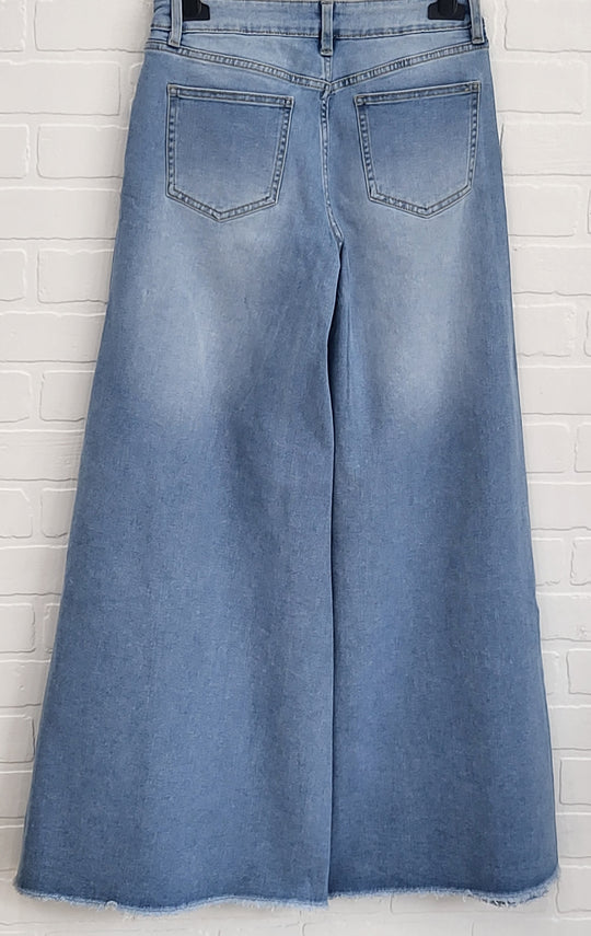 Lux Sparkle Wide-Leg Denim Jeans