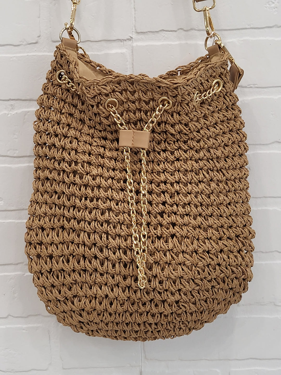 Straw Bucket Style Bag
