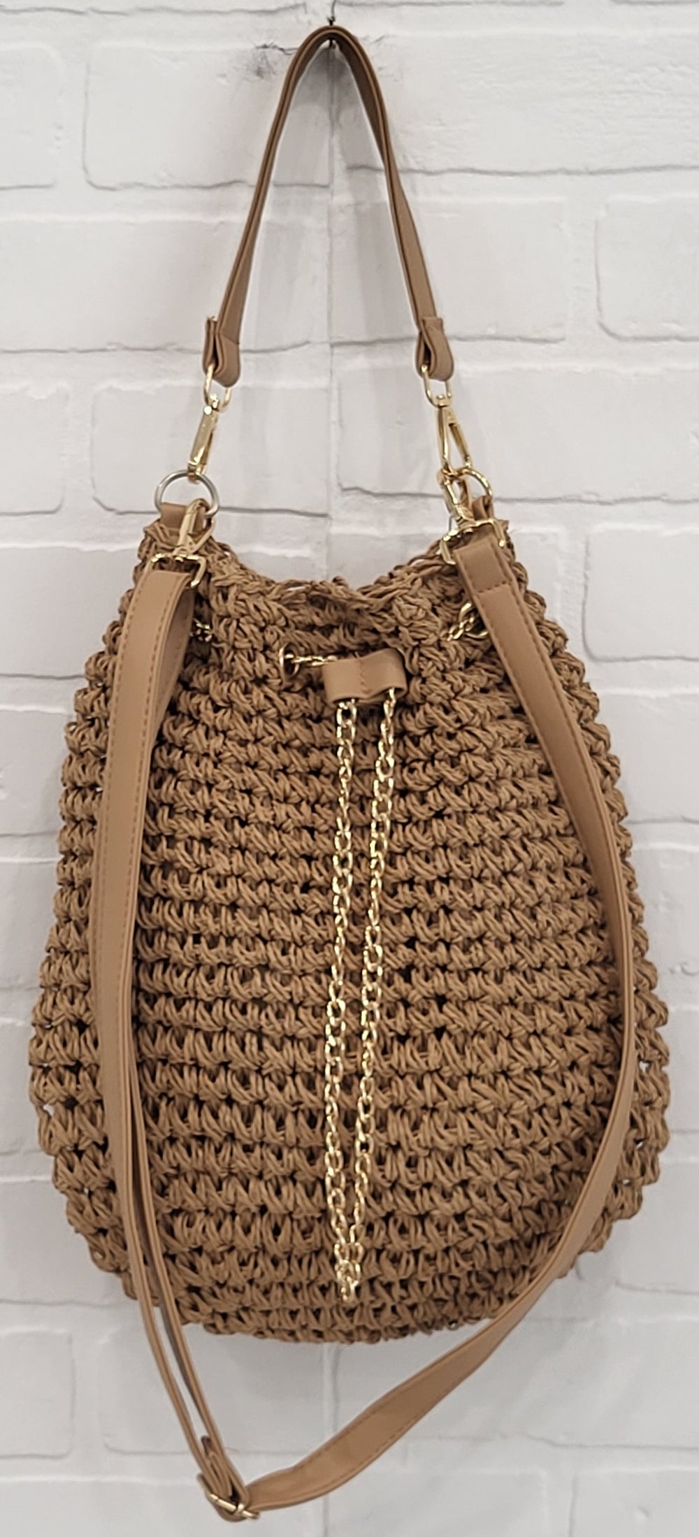 Straw Bucket Style Bag