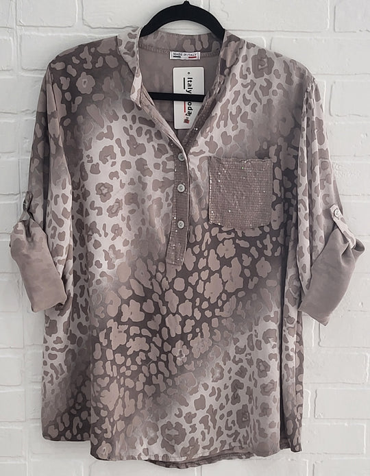 Soft Leopard Lux Blouse