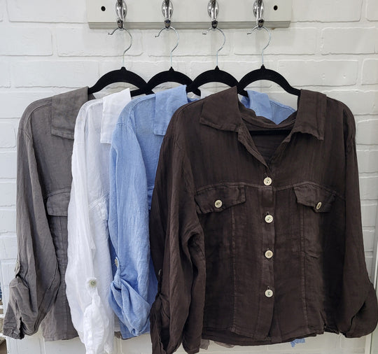 Linen Classic Denim Style Jacket