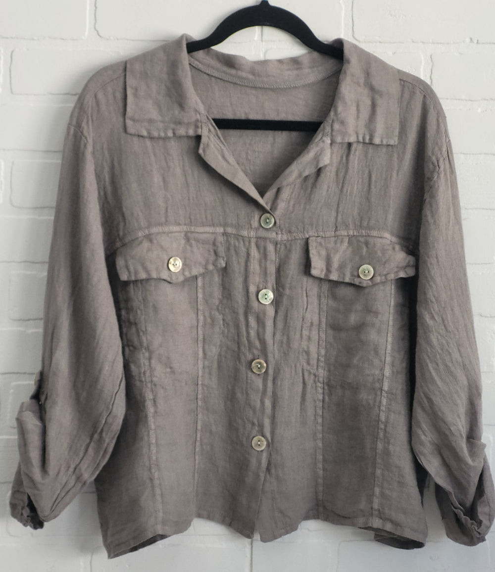 Linen Classic Denim Style Jacket