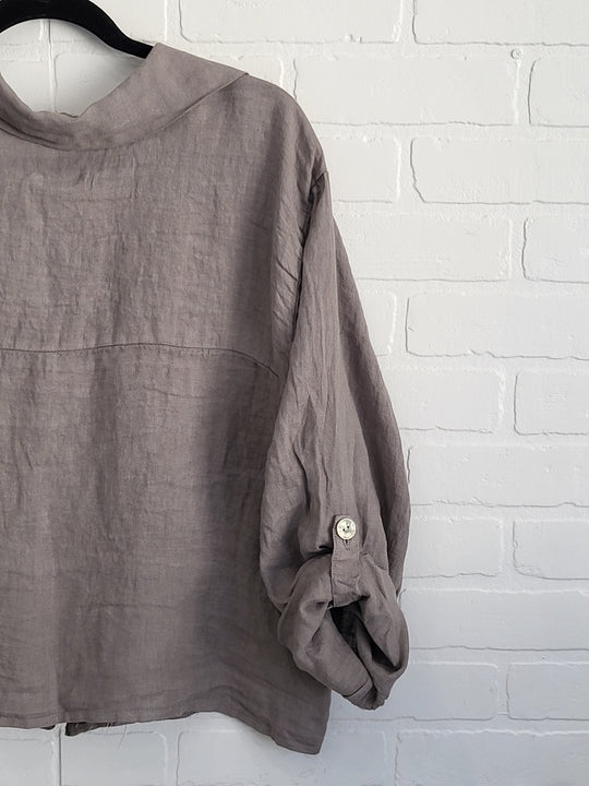 Linen Classic Denim Style Jacket