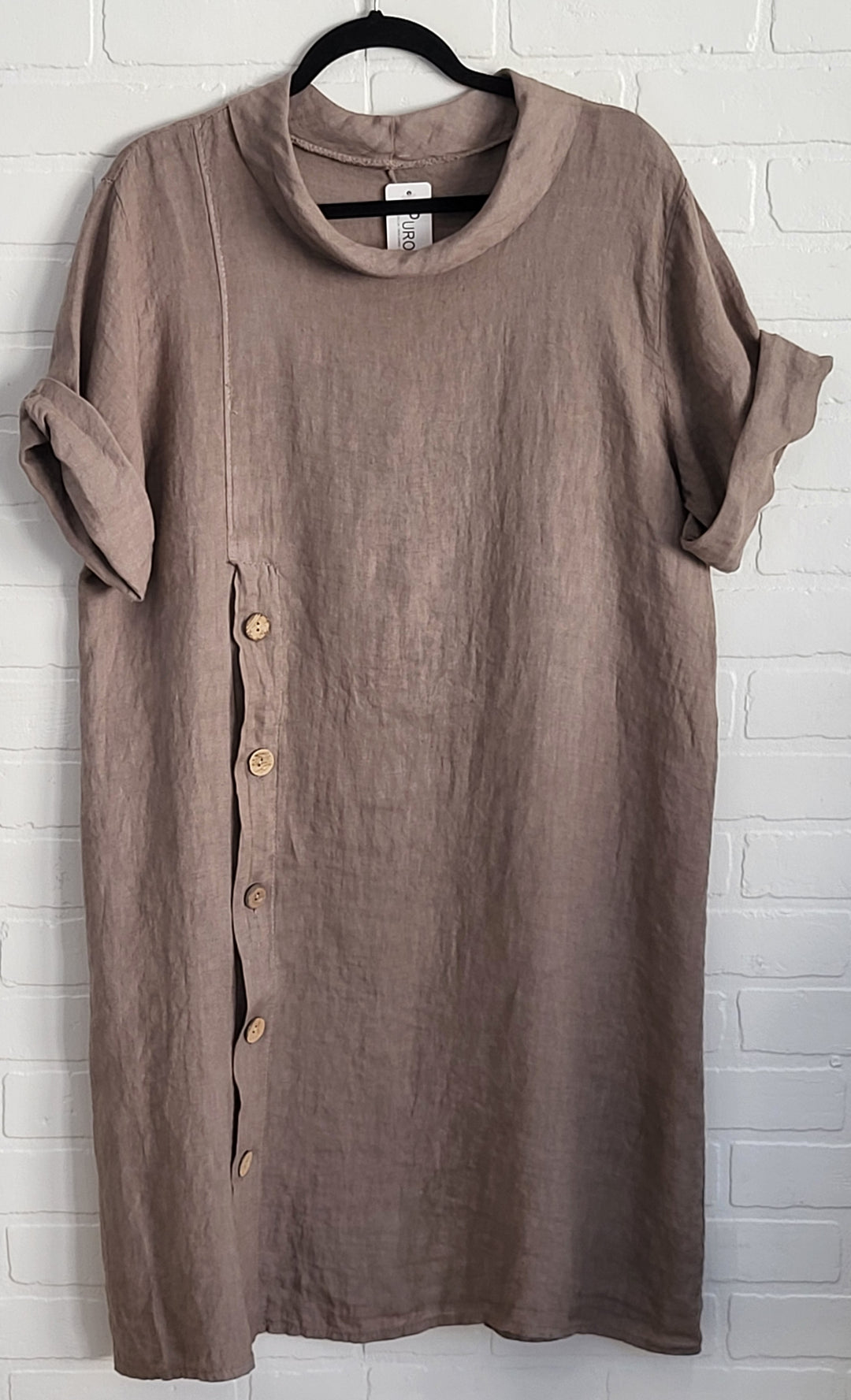 Audrey Button Linen Dress