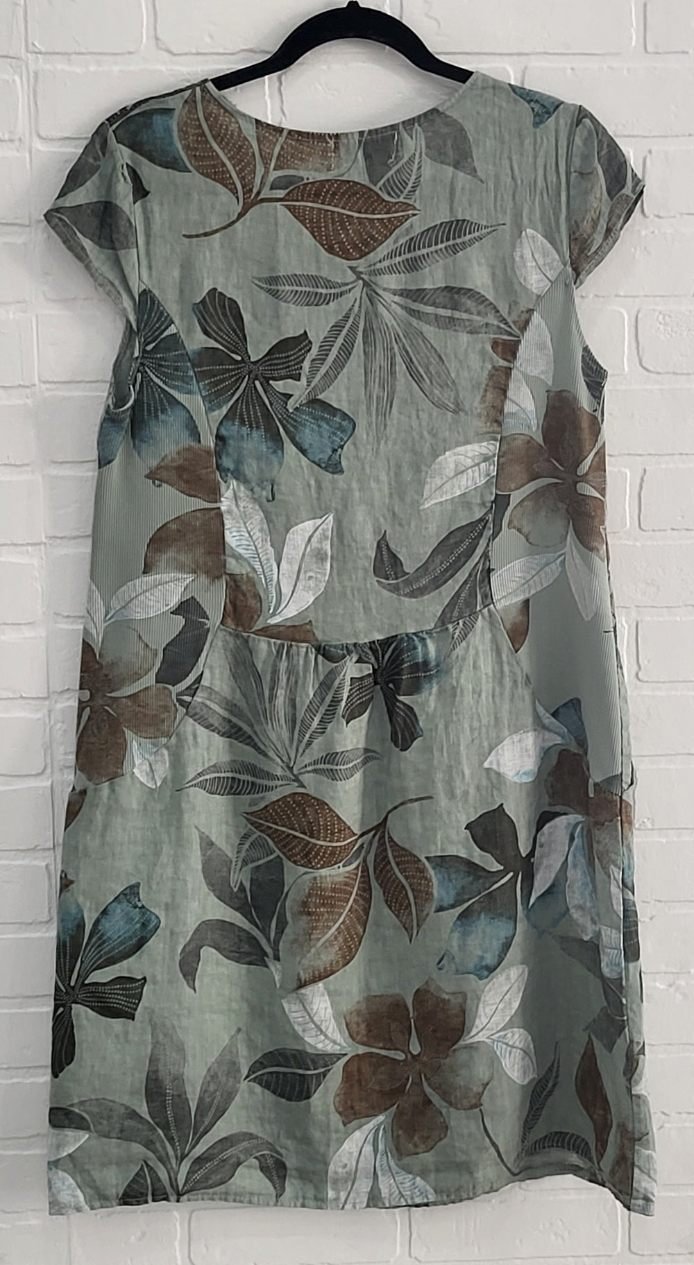 Bottega Botanical Breeze Linen Shift Dress