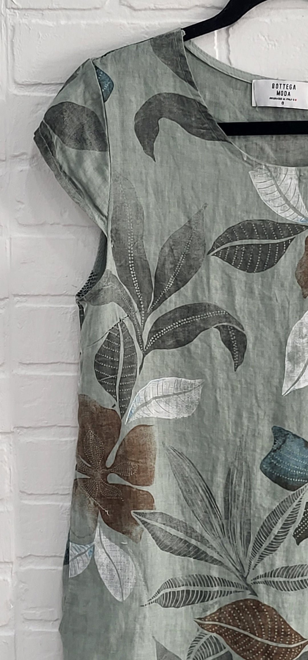 Bottega Botanical Breeze Linen Shift Dress