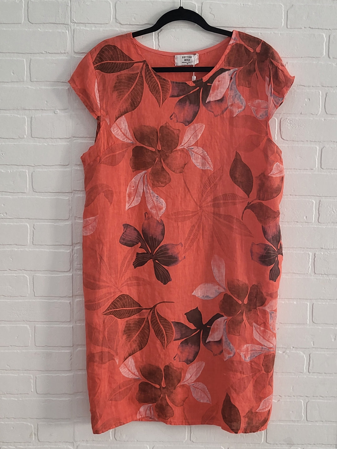Bottega Botanical Breeze Linen Shift Dress