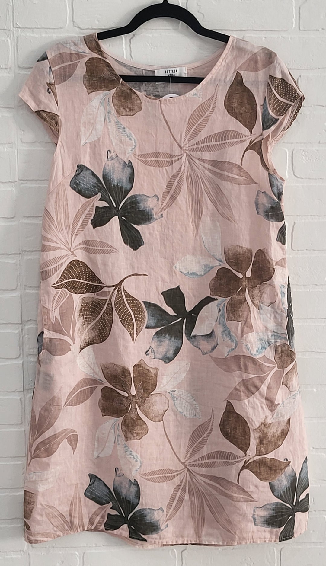 Bottega Botanical Breeze Linen Shift Dress