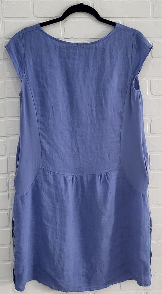 Bottega Garden Print Linen Dress