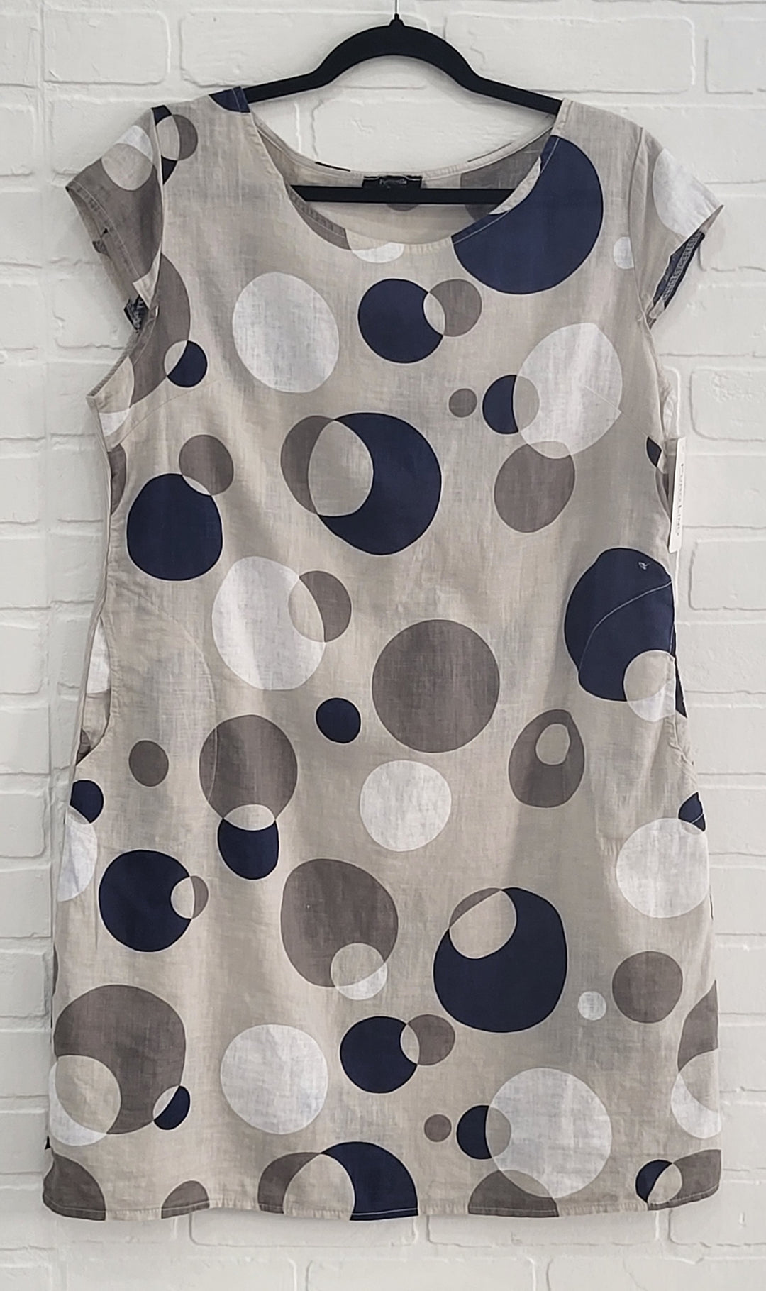 Bottega Dot Linen Shift Dress