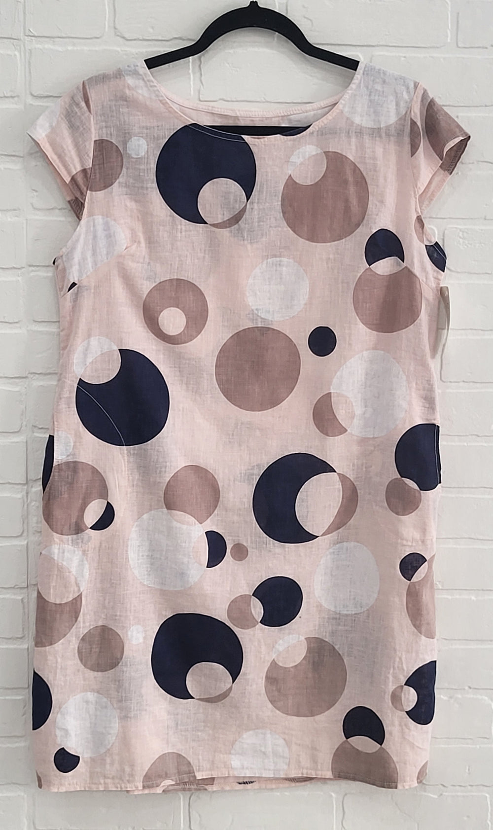 Bottega Dot Linen Shift Dress