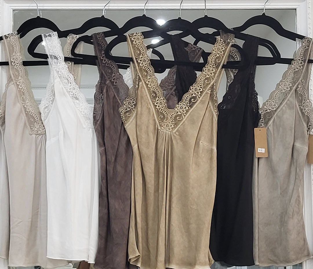 Sleevless Satin Top