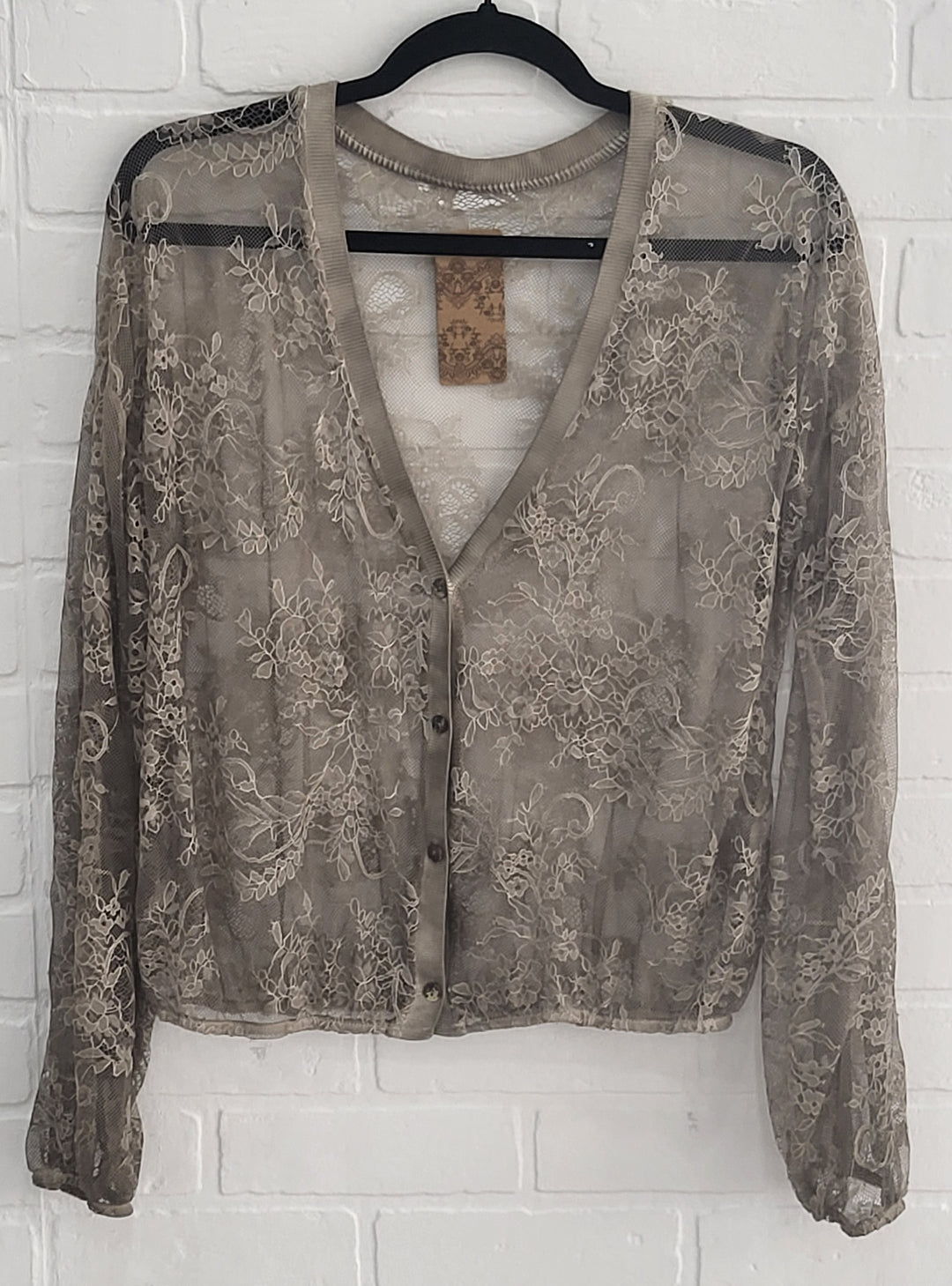 Lace Button -Up Top