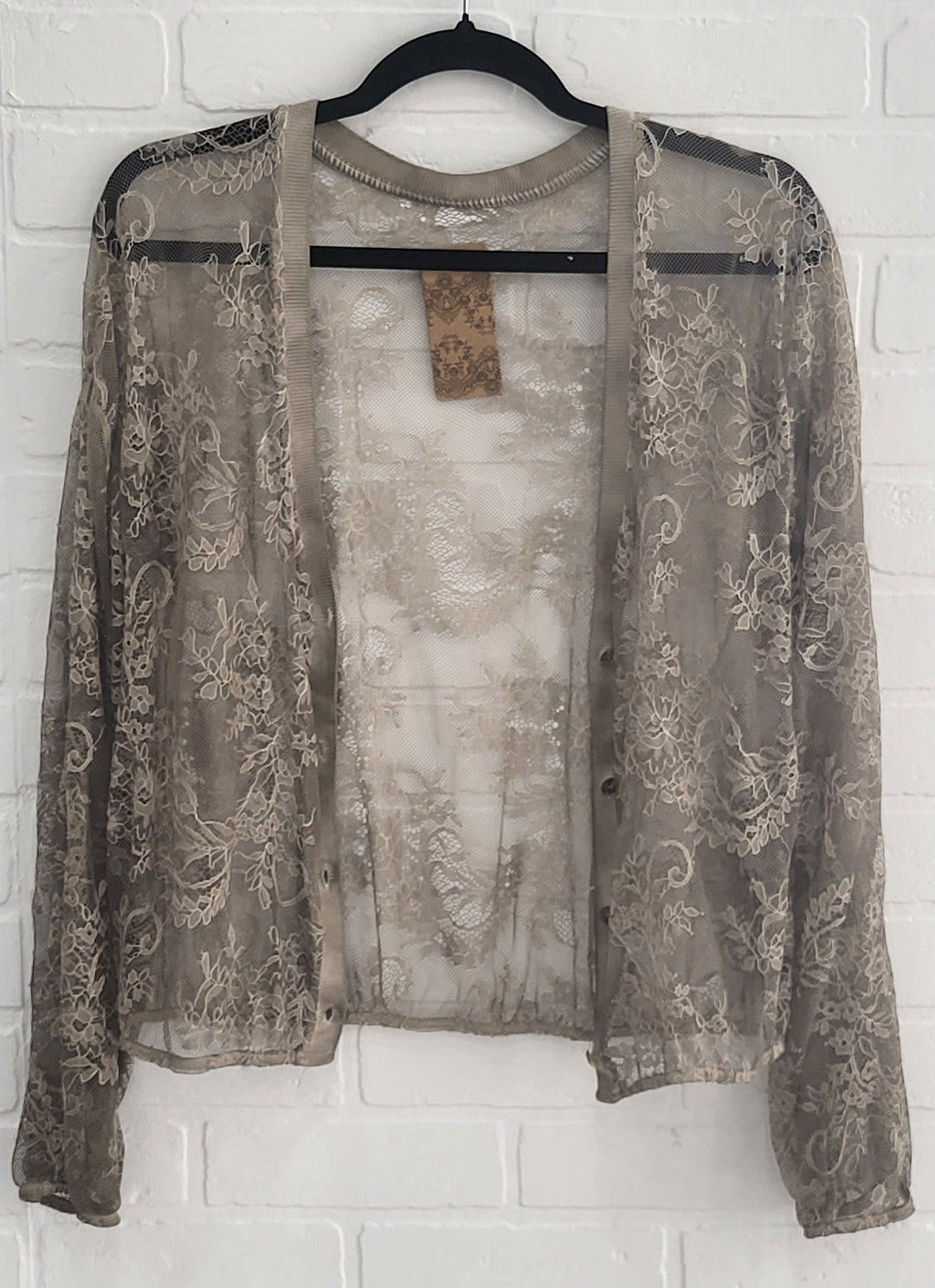 Lace Button -Up Top