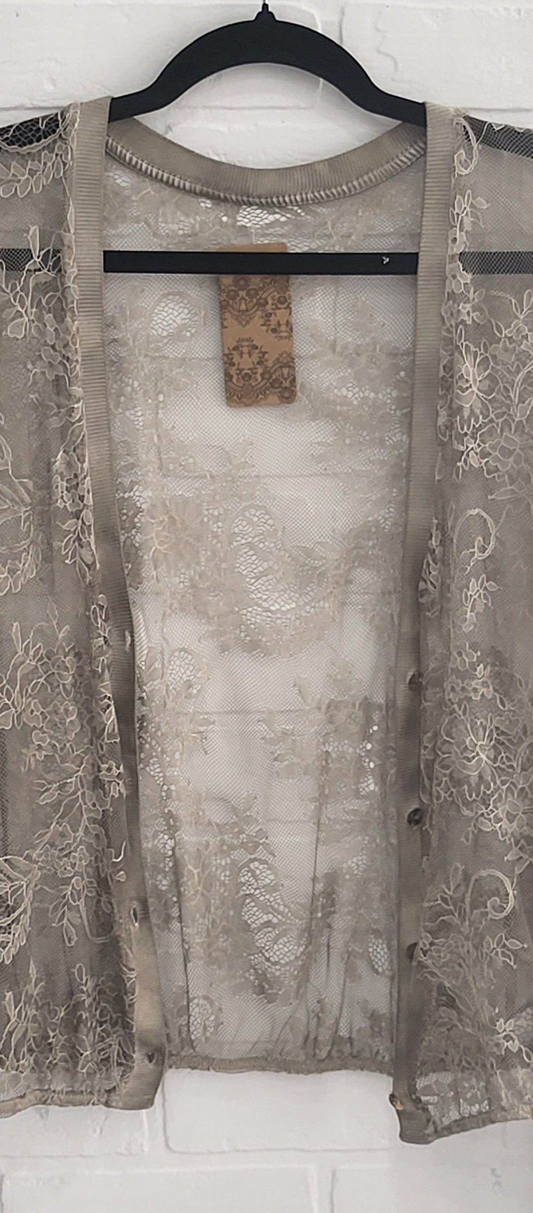 Lace Button -Up Top