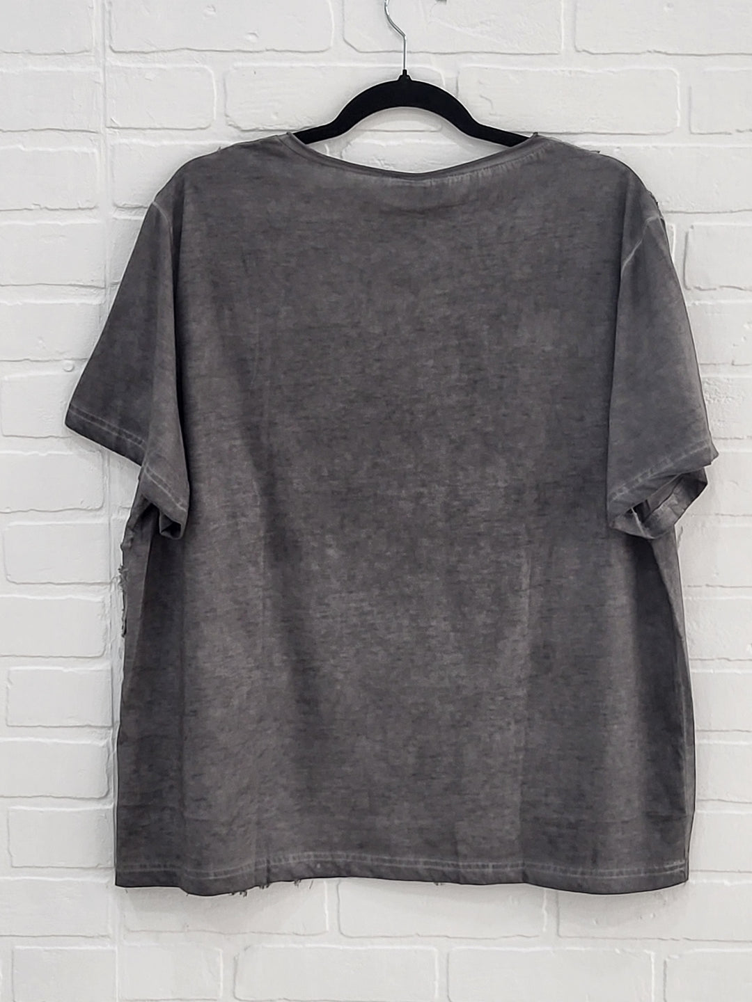 Vintage Bloom Stone-Washed Cotton Top