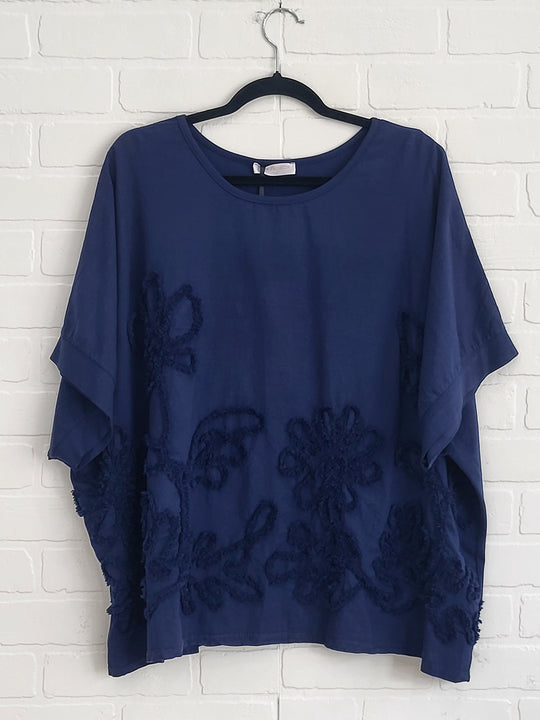 Lux Luna Floral Texture Top